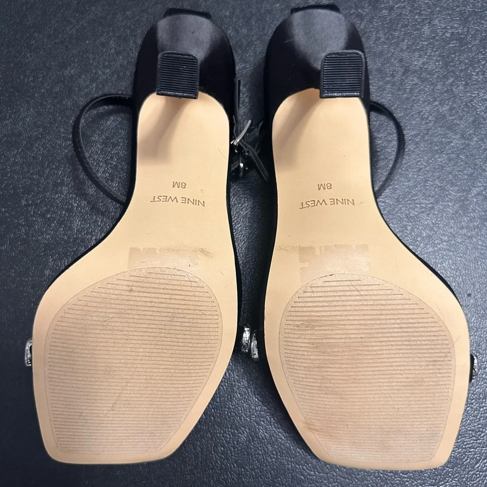 Nine West Jazmin Crystal Ankle Strap Heels - Picture 9 of 10